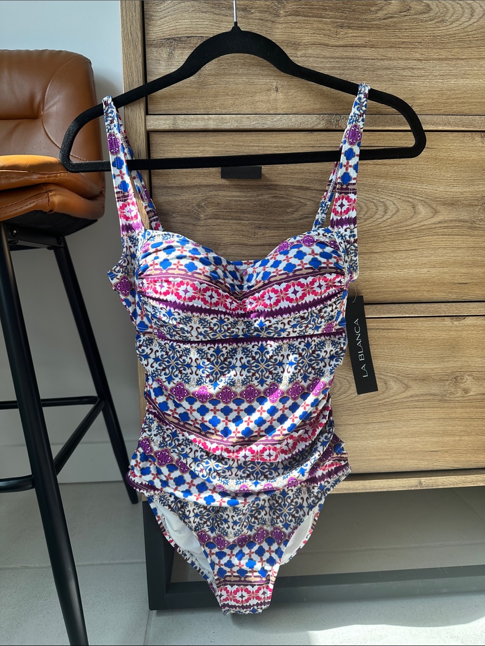 La Blanca Multicolor Printed One Piece Swimsuit.